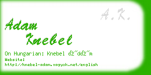 adam knebel business card